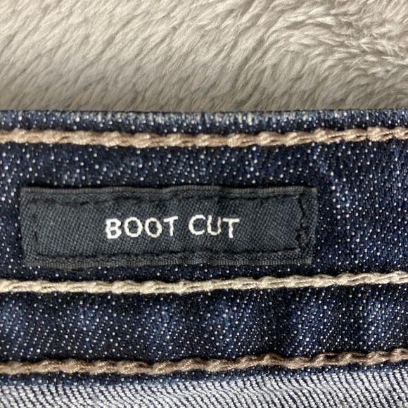 ana A New Approach Jeans Womens Size 10 Bootcut Dark Wash Flap Pockets Stretch - Picture 14 of 16